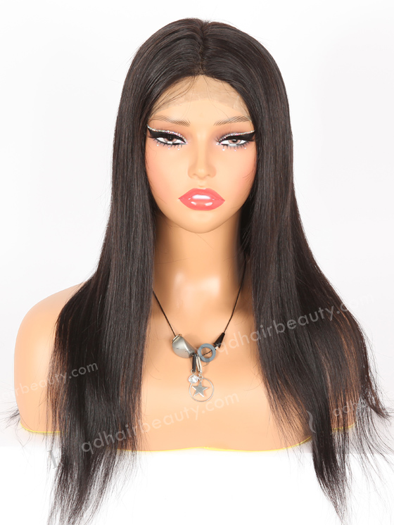 In Stock Brazilian Virgin Hair 18" Straight 1b# Color Full Lace Wig FLW-04269